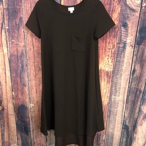 LULAROE CARLY SOLID BROWN XS